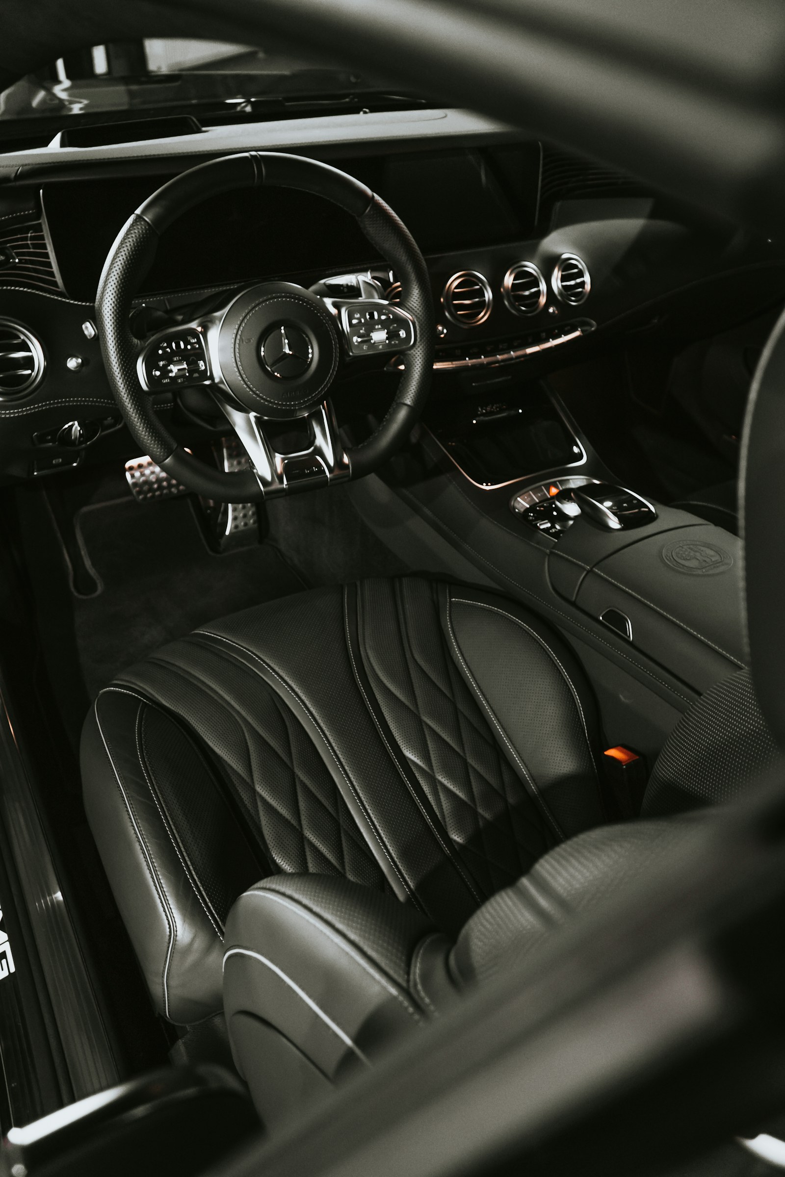 Clean modern car interior
